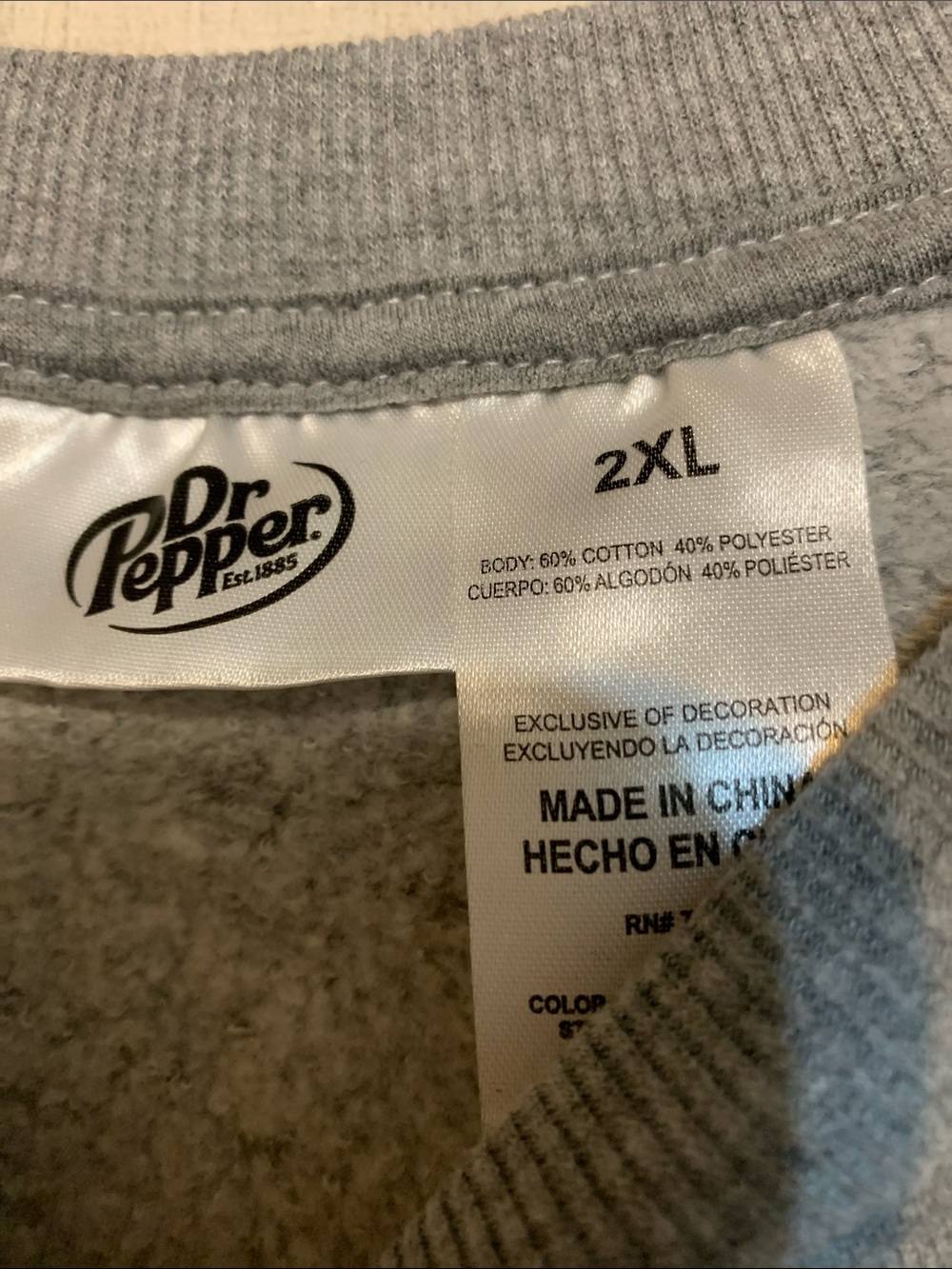 Dr.Pepper Graphic unisex oversized sweatshirt size 2XL - Picture 2 of 6